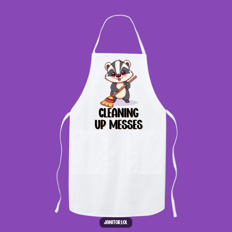 Funny Badger Floor Apron: Hilarious Chef's Mate & Cleaning Gift