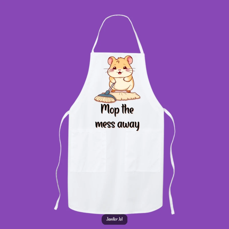 Funny Hamster Cleaning Apron - Hilarious Chef Wear for Tidy Cooks!