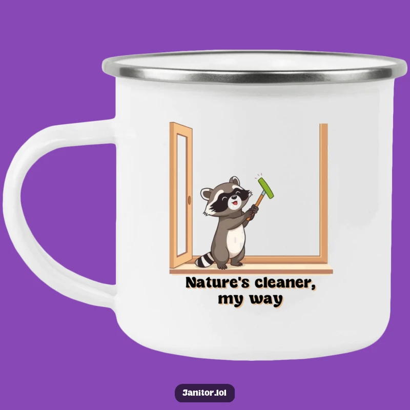 Funny Raccoon Campfire Mug - Rugged & Hilarious Outdoor Companion!
