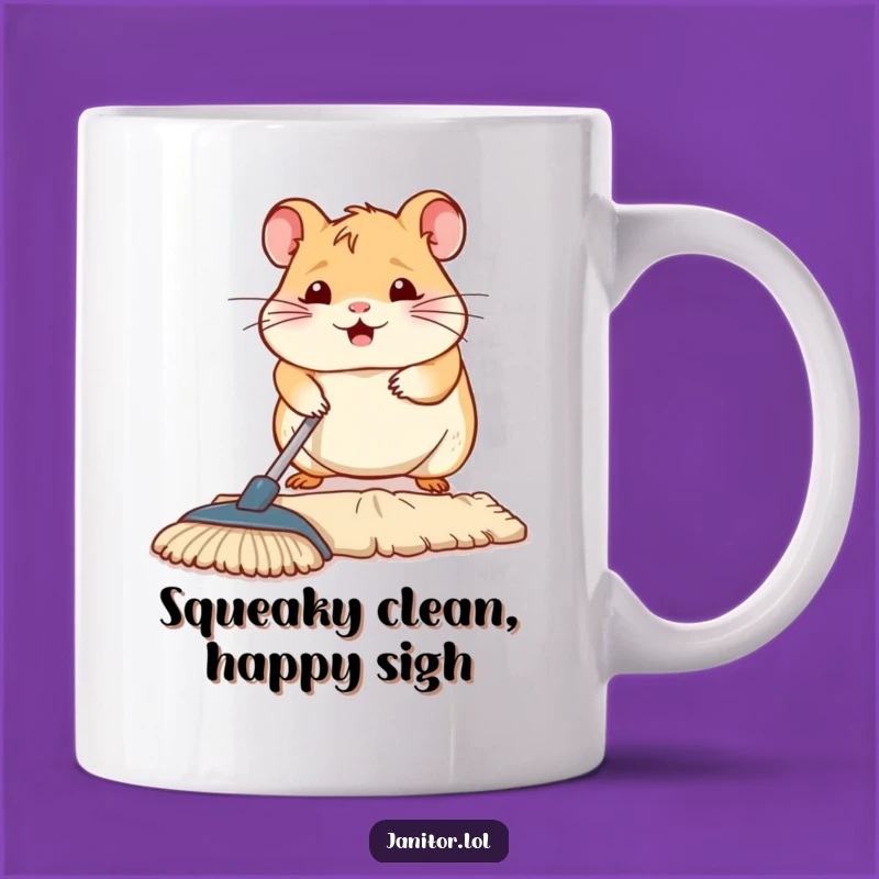 Funny Hamster Cleaning Mug - Hilarious Gift for Tiny Chore Masters!