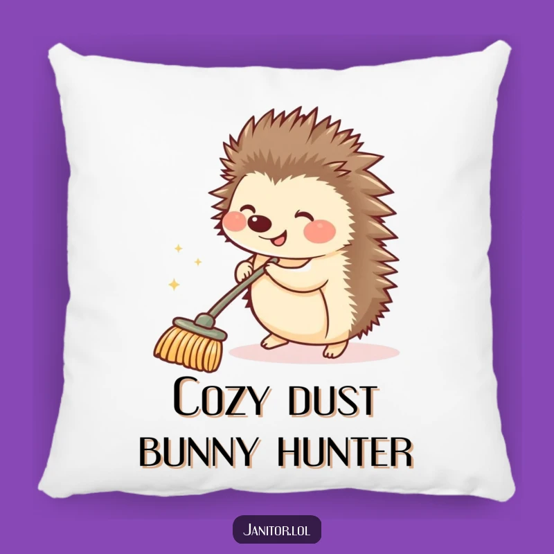 Funny Hedgehog Sparkle Pillow - Comfy & Hilarious Decor!