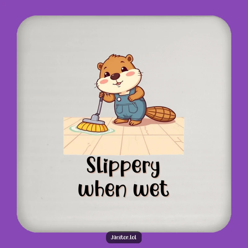 Funny Beaver Polishing Coasters: Protect Surfaces with Diligent Humor