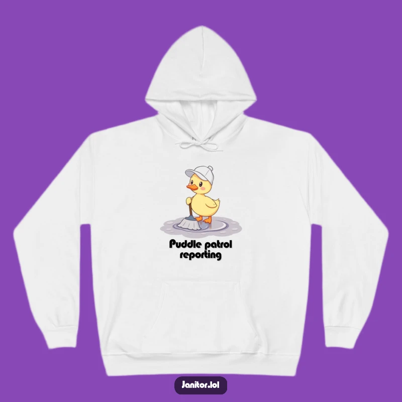 Funny Duck Mopping Hoodie: Cozy Comfort with a Splash of Humor