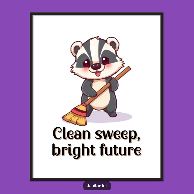Free Printable Wall Art: Tidy Badger Home - Whimsical Clean Decor Download