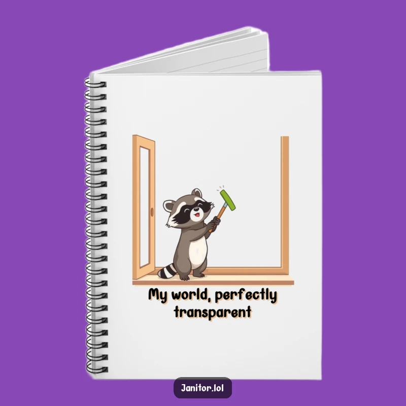 Funny Raccoon Polishing Notebook - Hilarious Journal for Your Thoughts!