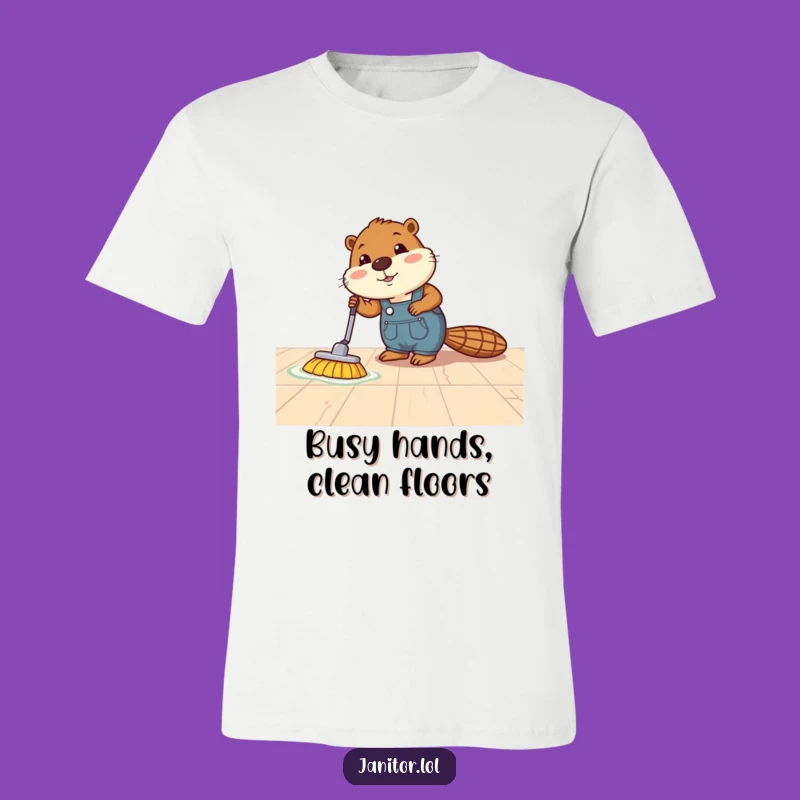 Funny Beaver Polishing T-Shirt: Work Hard, Laugh Harder Tee